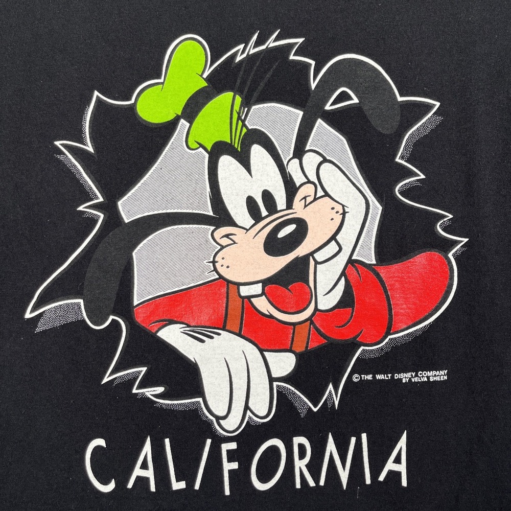 Vintage Goofy San Diego Velva Sheen Adult L Black/Purple 100% Cotton T-Shirt EUC - Picture 3 of 10